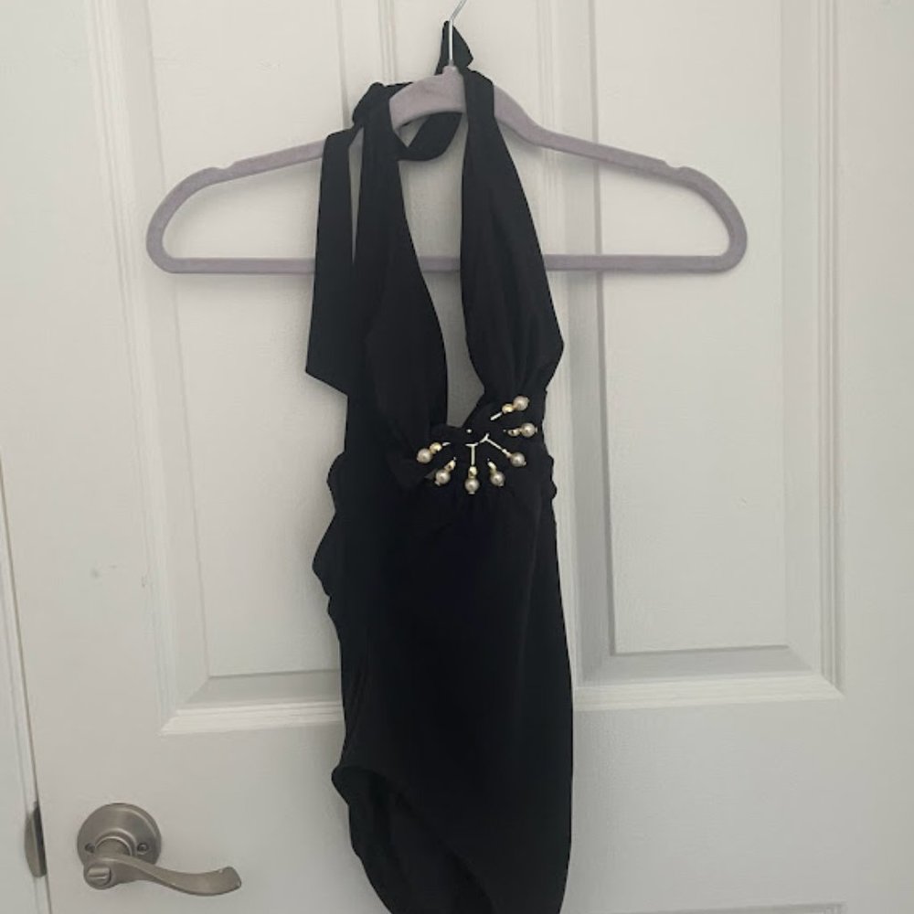 BUNDLE 3/$50 or 5/$100 Swimwear- One piece Black, beaded